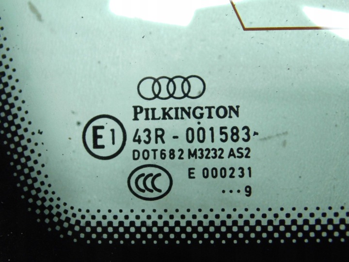VITRE CARROSSERIE AUDI Q7 4L LIFT 2009R. GAUCHE ARRIÈRE SOUS CHROME ORIGINAL