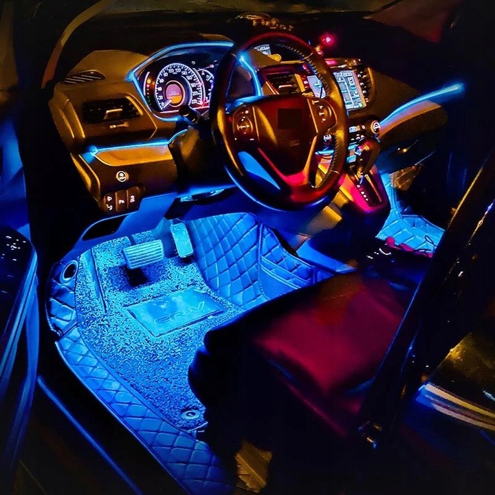 ILUMINACIÓN RGB INTERIOR AUTO CABINAS COCHE 48 DIODO LUMINOSO LED + DIRECCIÓN APLIKACJA 