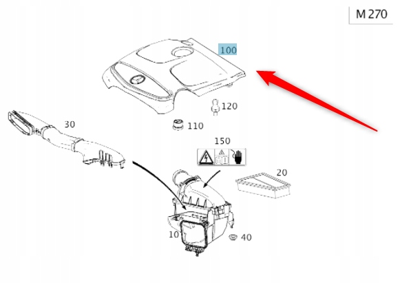 CUERPO RECUBRIMIENTO DEL MOTOR SUPERIOR MERCEDES GLA CLA A 