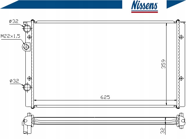 NISSENS 65248 RADIATEUR SYSTÈME REFROIDISSEMENT MOTEUR