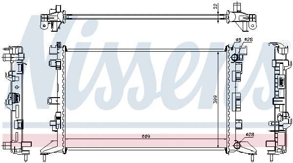 NISSENS 637602 RADUADOR LÍQUIDO 