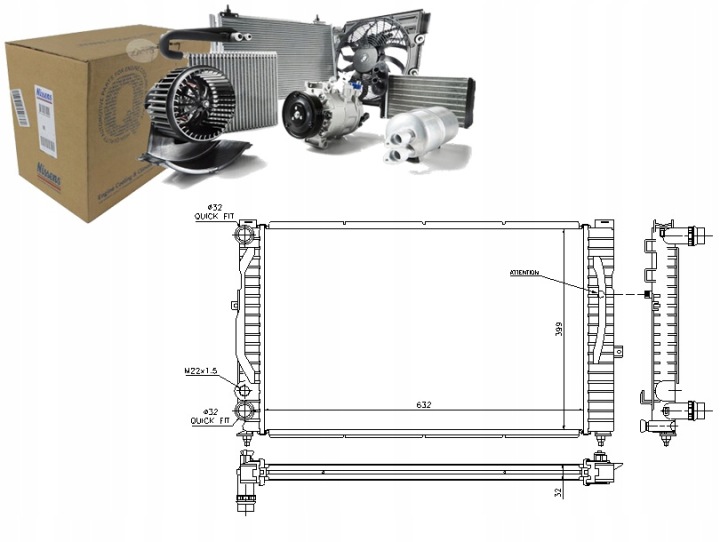 NISSENS 60299 RADIATEUR SYSTÈME REFROIDISSEMENT MOTEUR
