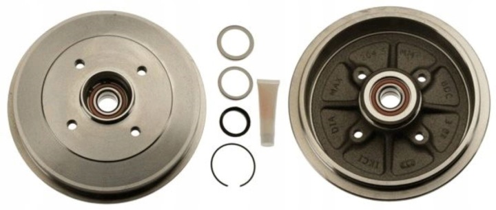 TAMBOUR FREIN PEUGEOT 206 98- (+ABS) AVEC ROULEMENT