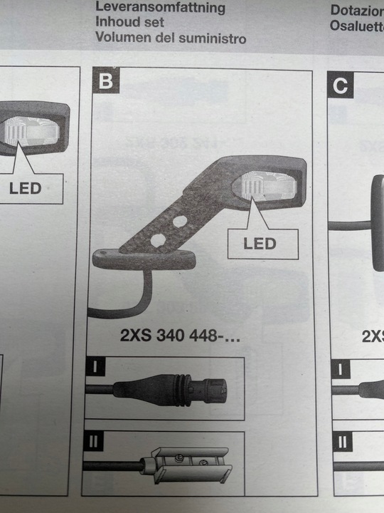 FARO LUZ DE POSICIÓN DIODO LUMINOSO LED AL WYSIEGNIKU DERECHA HELLA DAF 