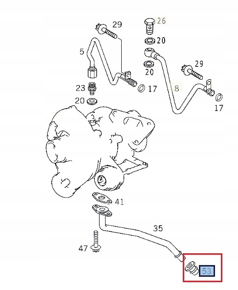 MERCEDES B-KLASA FORRO CABLES DE TURBINA CDI 