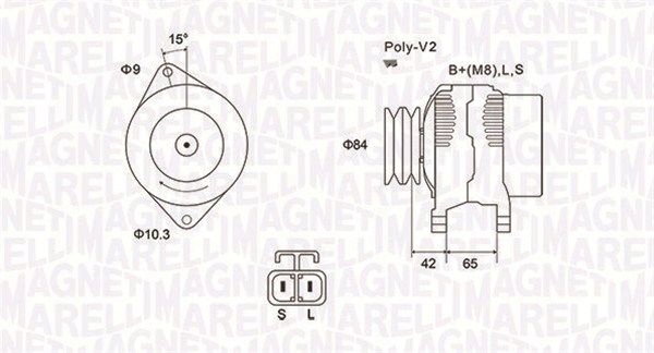 ALTERNADOR 063731530010 MAGNETI MARELLI 