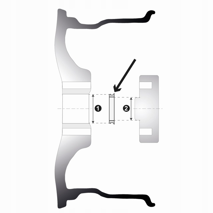 ANILLO CENTRUJACY 76.1 / 74.1 PARA DISCOS BMW 