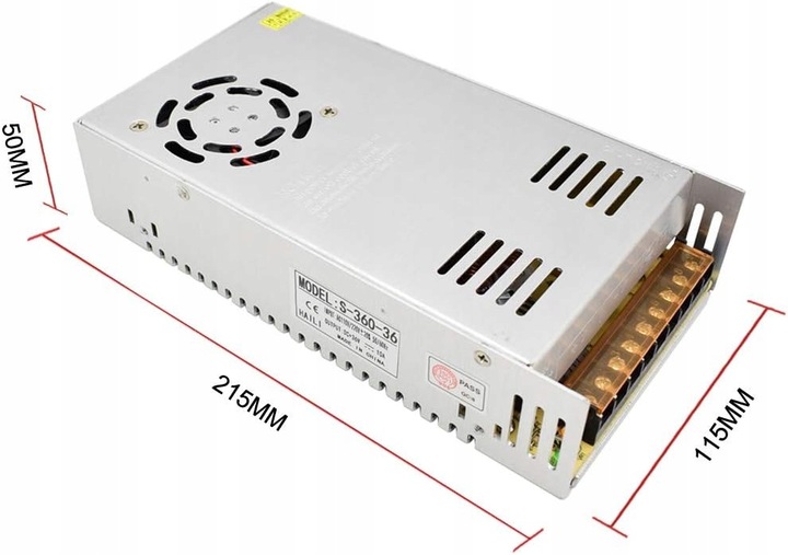 110V-220V AC 36V / 10A BLOQUE DE ALIMENTACIÓN ZASILACZA ADAPTADOR 