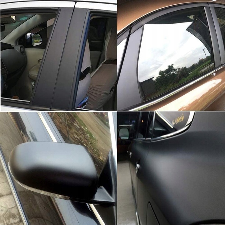 OKLEINA BLACK MATTE FILM BLACK MATTE DASH PANEL BODY SILLS PILLAR TERMOPLASTYCZNA 