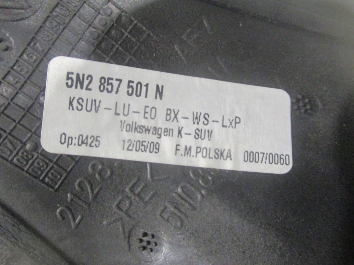 RÉTROVISEUR GAUCHE COMPLET 6PIN UK VW TIGUAN I AVANT RESTYLAGE LA7W 07-10 5N2857501N