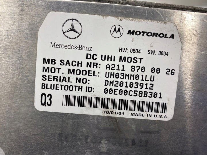 MERCEDES-BENZ C W203 2004 CONTRÔLEUR MODULE DIRECTEUR TÉLÉPHONE A2118700026