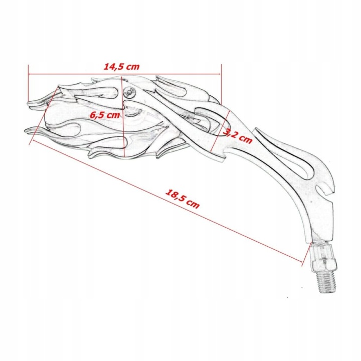 RÉTROVISEURS CHROME HONDA VT125 500 600 750 1100 SHADOW M10 10MM (23788)
