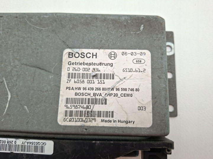 CONTRÔLEUR BOÎTE DE VITESSES PEUGEOT 407 9659874680