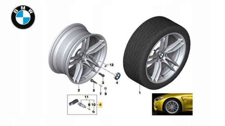 SENSOR PRESSURE TIRES KOL TPMS BMW SERIES 3 F30 F31 F34 GT 4 F32 F33 F36 photo 6 - milautoparts-fr.ukrlive.com