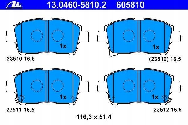 ZAPATAS DE FRENADO TOYOTA YARIS 99- (+ABS) 