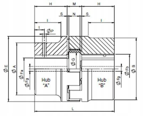 MOYEU GG 42 A Ø 32H7 WPUST 10 MM
