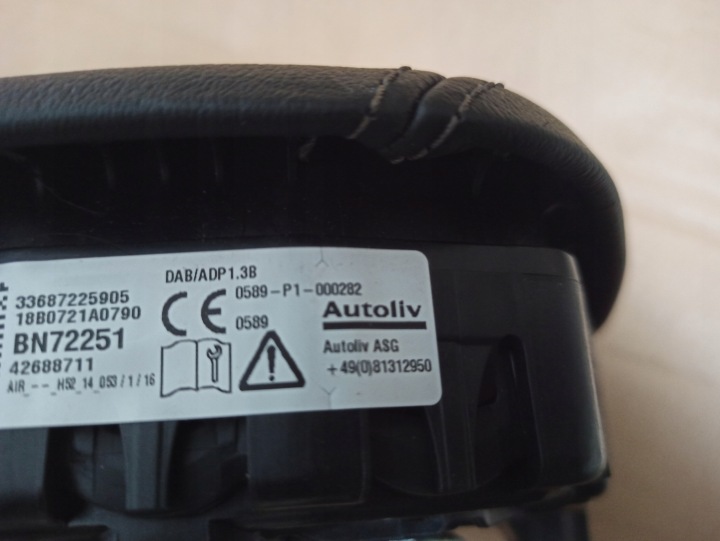 VOLANT PALETTES AIRBAG KMP BMW 5 G30 G31 CUIR