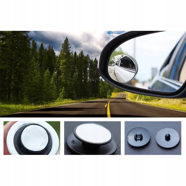 BLANC BEZRAMKOWE RÉTROVISEUR WYPUKLE 360° DE ROTATION ZWIEKSZAJACE ZONE MIROIRS VERS AUTOMOBILES I CIEZAROWEK