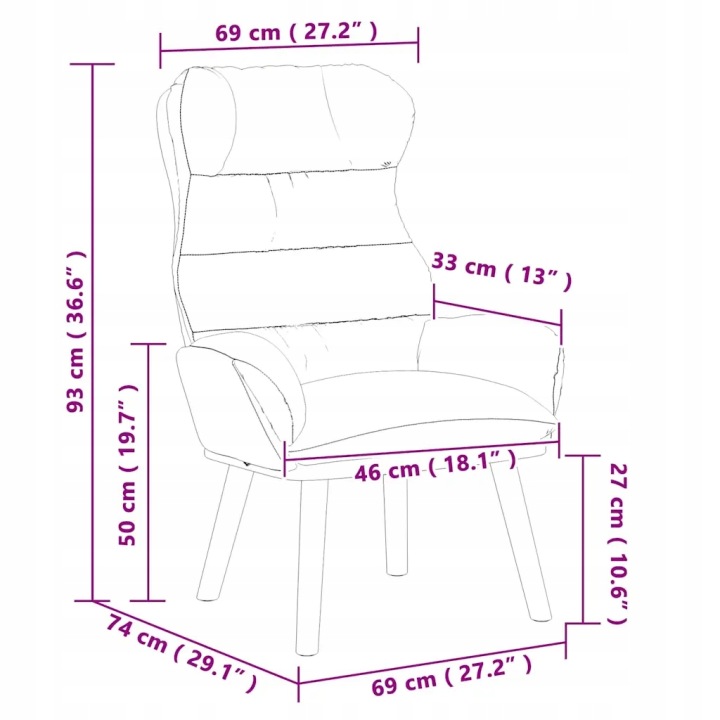 VIDAXL SIÈGE CIEMNOSZARY 69 X 74 X 93 CM TISSU SHERPA