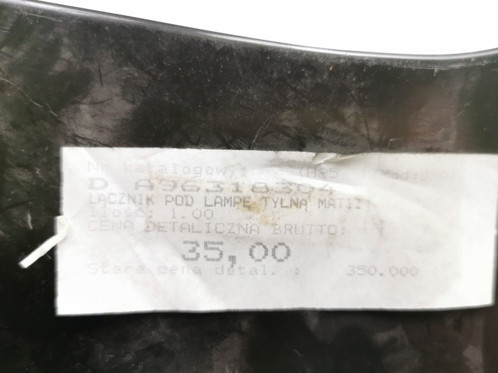 SEMELLE ENTRETOISE CHÂSSIS ARRIÈRE PHARES GAUCHE DAEWOO MATIZ 1998-2000 OE 96318304