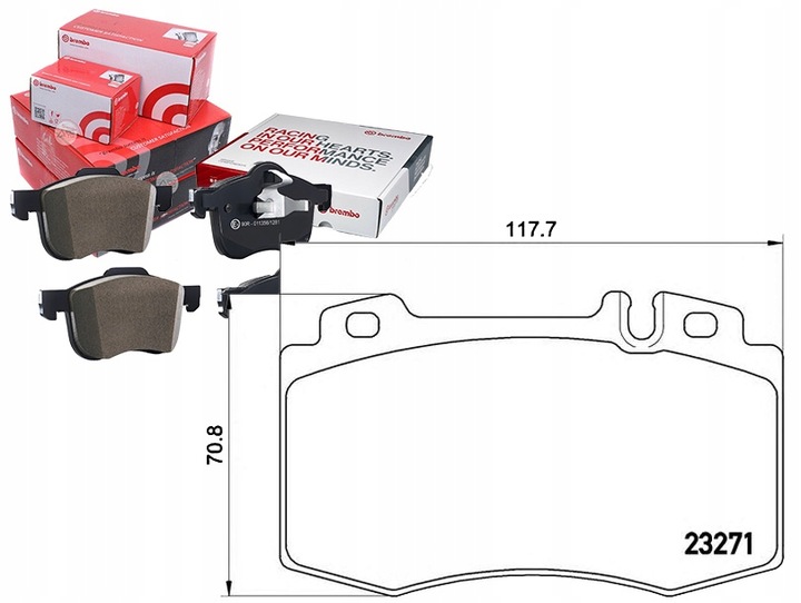 SABOTS DE FREIN DE FREIN MERCEDES W220 5-CLASSE 98-01 BREMB photo 1 - milautoparts-fr.ukrlive.com