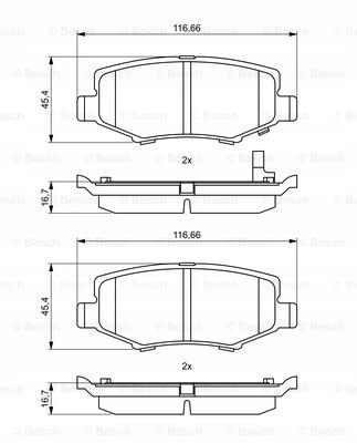 BOSCH PLAQUETTES FREIN 0986494706