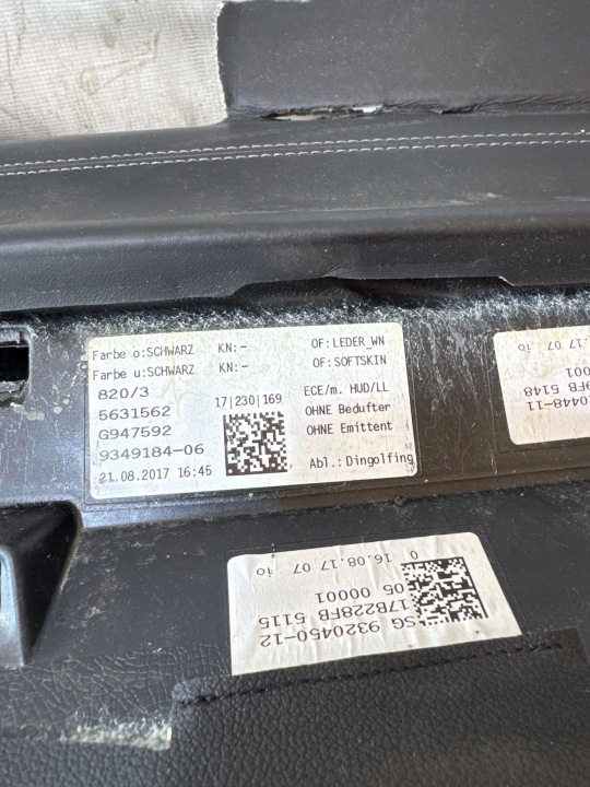 BMW 7 G11 G12 2015 TABLEAU DE BORD