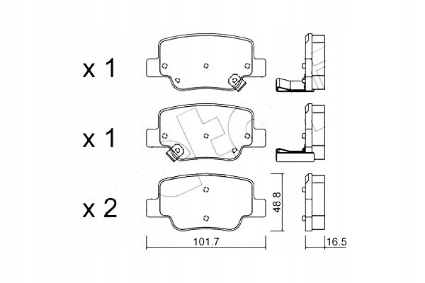 METELLI PADS BRAKE TOYOTA VERSO 1.6 (_AUR2_. photo 1 - milautoparts-fr.ukrlive.com