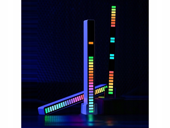 LEDY USB REAKCJA AL DZWIEK MULTIKOLOR NEON BRIDA RGB DIODO LUMINOSO LED MRUGA BATERÍA 