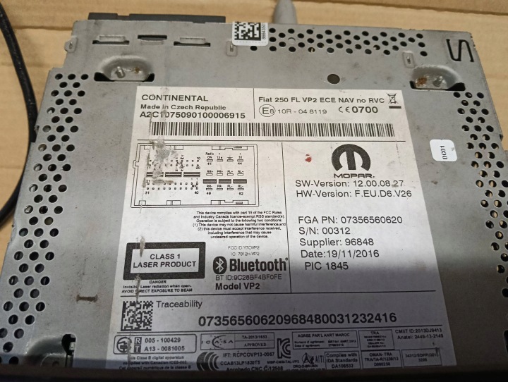 RADIO NAVIGATION FIAT DUCATO VP2 ECE NAV