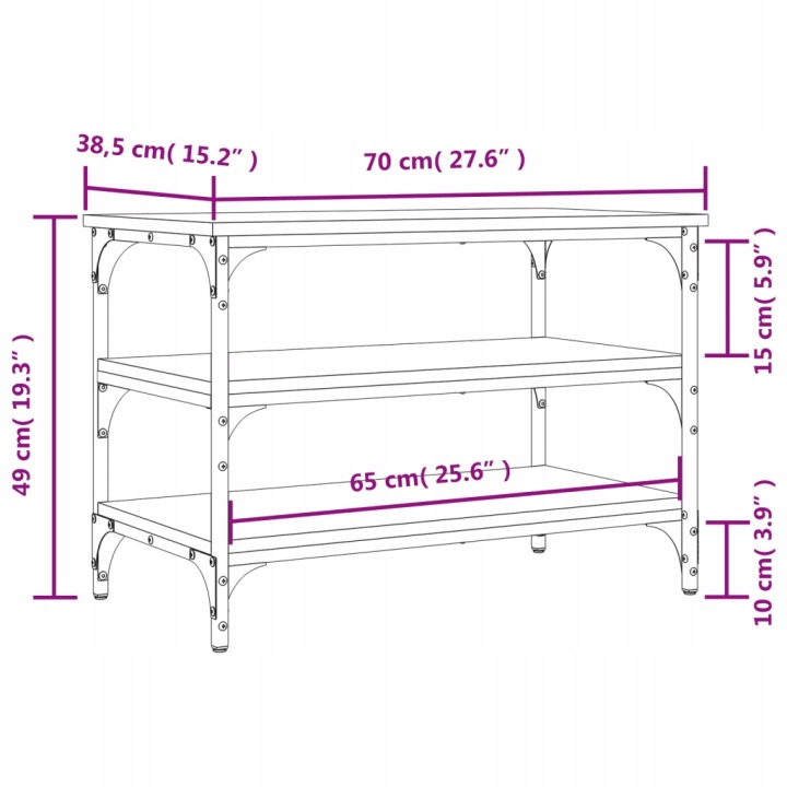 BANC SUR CHAUSSURES GRIS DAB SONOMA, 70X38,5X49 CM