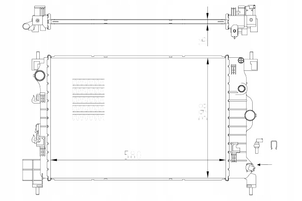 NRF RADUADOR DEL MOTOR DE AGUA CHEVROLET AVEO TRAX OPEL MOKKA MOKKA X 1.6 
