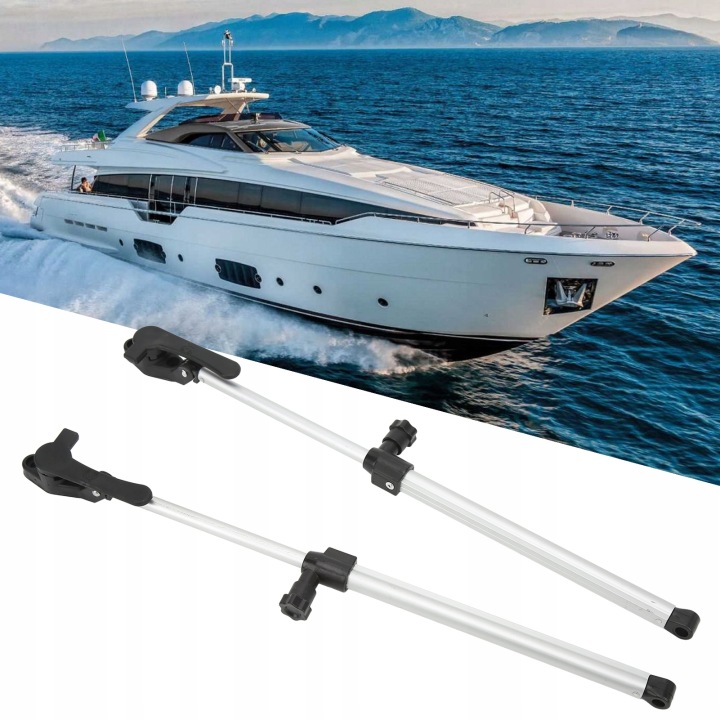 2 PIÈCES PRET PODTRZYMUJACY VITRE RV AVEC PIED ALUMINIUM TÉLESCOPIQUE 310-435 MM