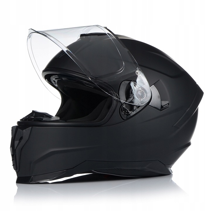 CASCO PARA MOTOCICLETA NAXA F28/B NEGRO MATT + TAPAOBJETIVO 