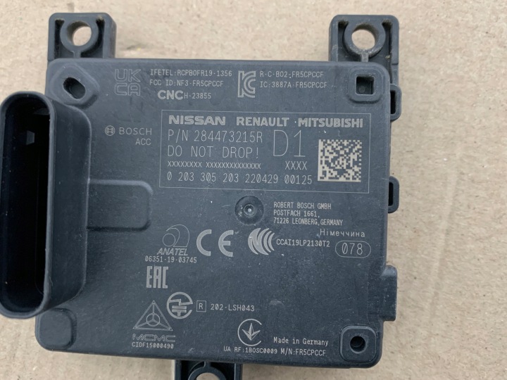 TOWNSTAR RENAULT KANGOO III 3 IV 22R CAPTEUR RADAR DISTRONIC ORIGINAL