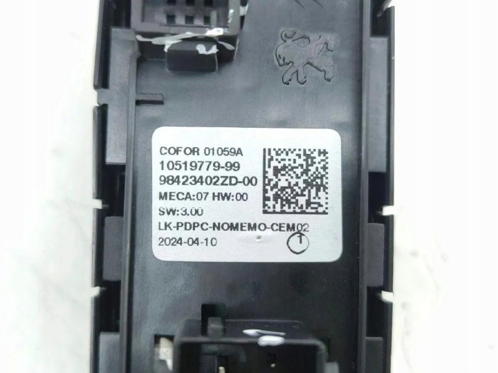 CITROEN PEUGEOT COMMUTATEUR VITRE 98423402ZD (PS289)
