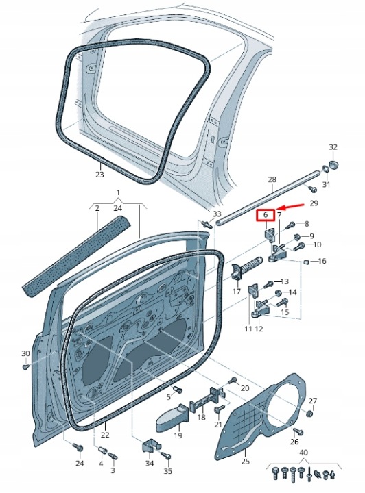 AUDI Q8 E-TRON SPORTBACK KIT CHARNIÈRES DROITS AVANT PORTES 2023