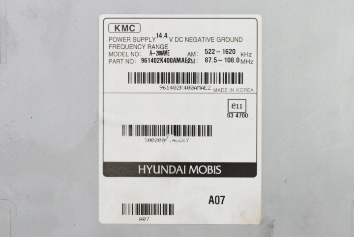 RADIO AUTORADIO CD AUX 61240655 KIA SOUL 1 I 08-11