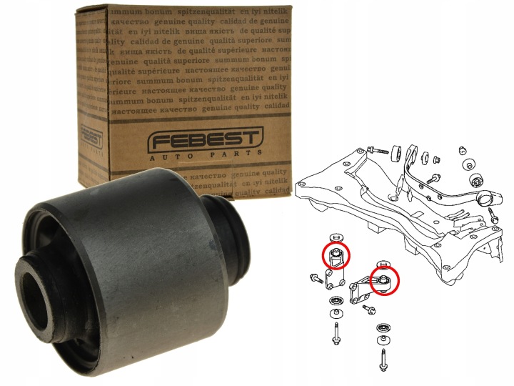 FEBEST SILENT BLOC ARRIÈRE MÉCANISME ROZNICOWEG MITSUBISHI AIRTREK CU