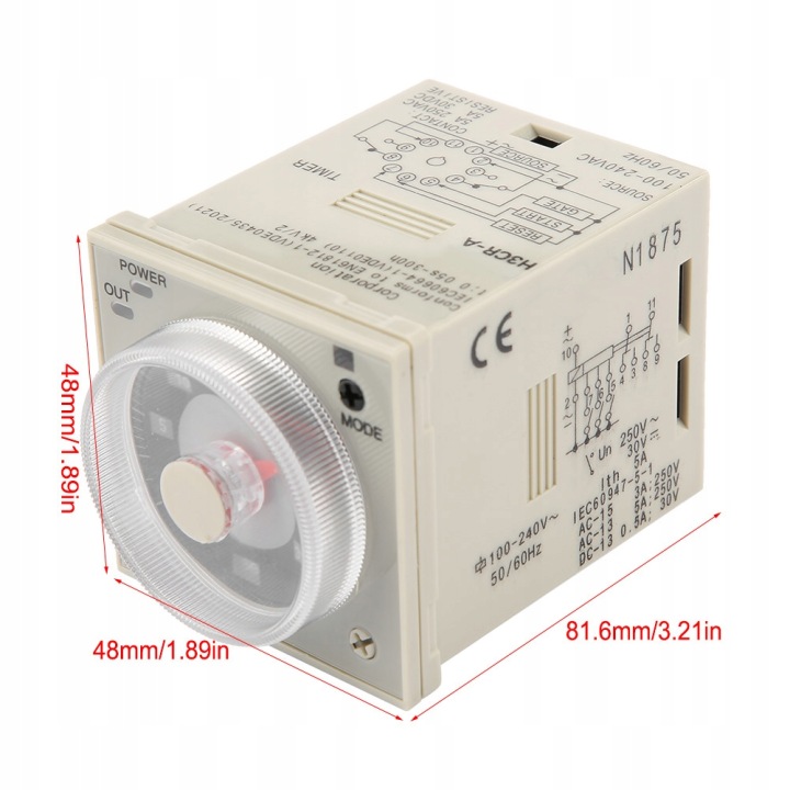 H3CR-A RELAIS CZASOWY OPOZNIAJACY AC220V 11PIN