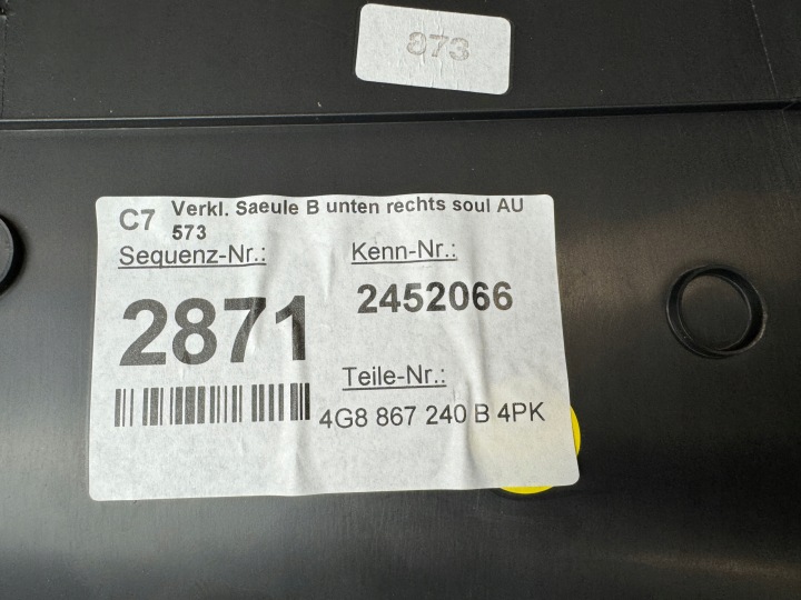 AUDI A7 4G8 PROTECTION REVÊTEMENT SEUIL LEWA/PRAWA ENSEMBLE 4G1867272 16KM