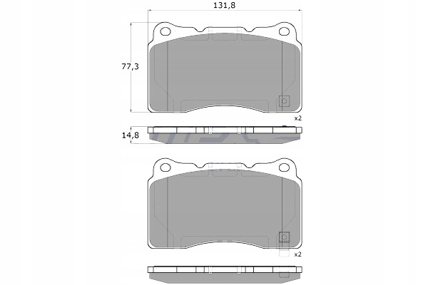 TOMEX BRAKES ZAPATAS DE FRENADO SUBARU IMPREZA WRX 01- PARTE DELANTERA 