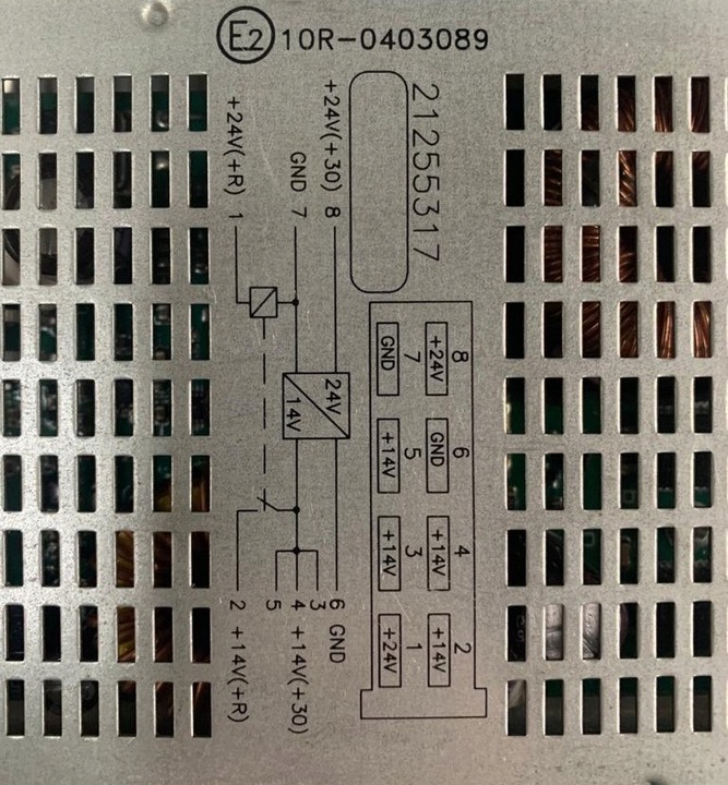 TRANSFORMATORIUS ĮTAMPOS 24V\/12V RENAULT 21255317 nuotrauka 2