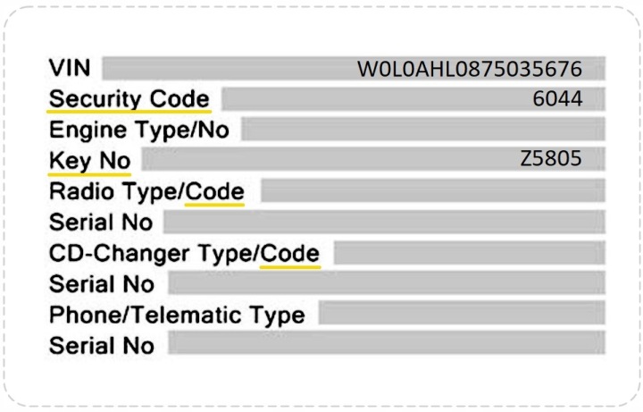 OPEL-CZESCI ASTRA H ZAFIRA B MODULE COMPOSITE CIM 13250221 GC CODES