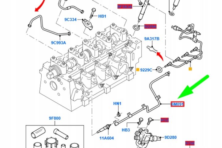 FORD FOCUS MK2 FIL BOUGIES ZAROWEJ 1745678 NEUF ORIGINAL 4M5Q-6M091-A