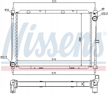 NISSENS RADUADOR NISSAN NOTE 1,5 06-12 