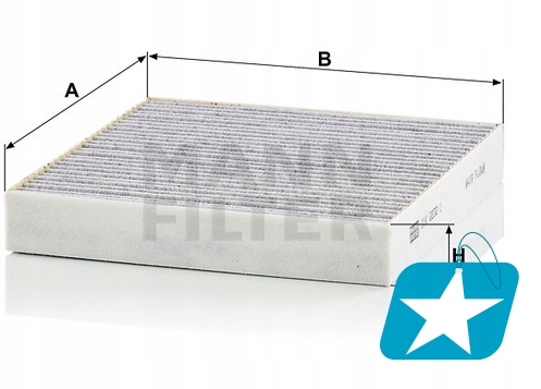 MANN CUK 2232/1 FILTRO DE CABINA CON WEGLEM 