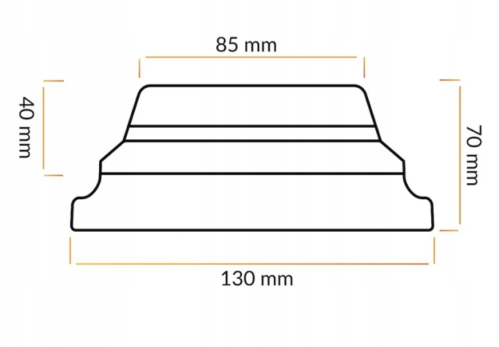 PHARE AVERTISSEMENT BLYSKOWA BARRE LED 24LED 12-24V AIMANT 8 TRYBOW M-TECH