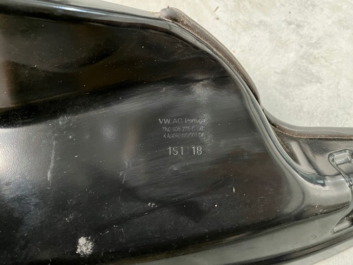 VW SHARAN 7N ALHAMBRA 71 DOUBLURE DE PASSAGE DE ROUE MÉTALLIQUE RAINURE 7N0805275C