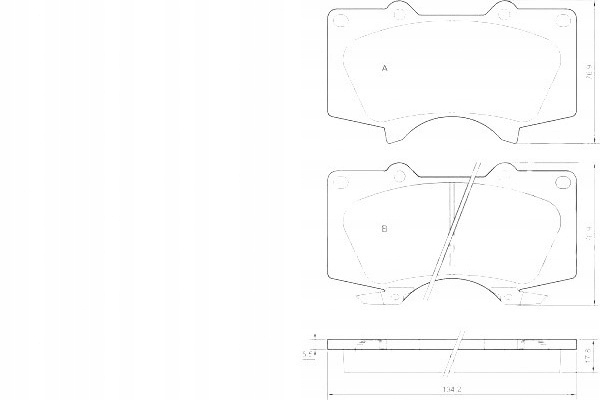 PLAQUETTES FREIN TOYOTA LAND CRUISER PRADO 02- AVANT TOYOTA LAND CRUISER ABS
